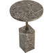 Mizani 22 X 14.25 inch Marble Look / Dark Emperador Outdoor End Table